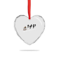 Off To Be Radical Left Scum Heart Crystal Glass Ornament Funny Minneapolis Escape Viking Abolish Ice