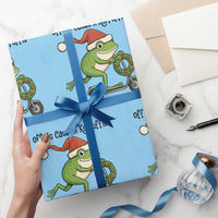 Off To Cause A Kerfuffle Wrapping Paper Roll Funny Frog Christmas Meme Weirdcore - Wonder Print Shop