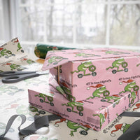 Off To Cause A Kerfuffle Wrapping Paper Roll Funny Frog Christmas Meme Weirdcore - Wonder Print Shop