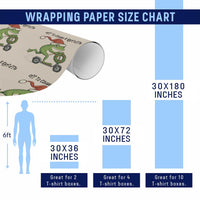 Off To Cause A Kerfuffle Wrapping Paper Roll Funny Frog Christmas Meme Weirdcore - Wonder Print Shop