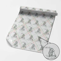 Off To Cause A Kerfuffle Wrapping Paper Roll Funny Groundhog Scooter Chaos - Wonder Print Shop