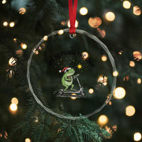 Off To Praise The Lord Crystal Glass Ornament Funny Frog Christian - Wonder Print Shop