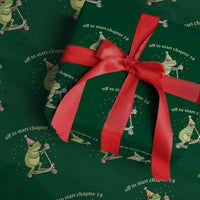 Off To Start Chapter 18 Wrapping Paper Roll Funny Frog Scooter 18th Birthday Gift