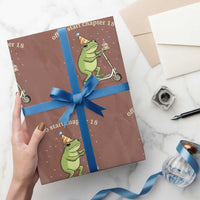 Off To Start Chapter 18 Wrapping Paper Roll Funny Frog Scooter 18th Birthday Gift
