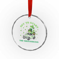Off To Start The Shenanigans Crystal Glass Ornament St Patricks Day Frog