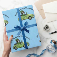 Off To Start The Shenanigans Wrapping Paper Roll Funny Irish Raccoon