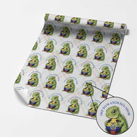 Off To Watch Ecuador Wrapping Paper Roll Funny Ecuador Iguana Soccer Fan Gift
