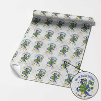 Off To Watch Futebol Wrapping Paper Roll Funny Brazil Macaw Soccer Fan