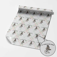 Off To Wranglin My Feral Grandkids Wrapping Paper Roll Funny Raccoon Grandpa Father's Day Gift