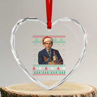 Office Christmas Movie Heart Crystal Glass Ornament Funny Retro 90s Movie Ugly Xmas - Wonder Print Shop