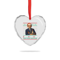 Office Christmas Movie Heart Crystal Glass Ornament Funny Retro 90s Movie Ugly Xmas - Wonder Print Shop