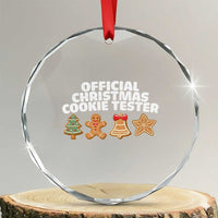 Official Christmas Cookie Tester Crystal Glass Ornament Taster Baking Crew Sibling Matching - Wonder Print Shop