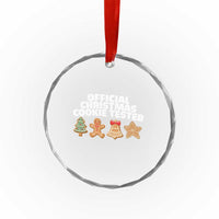 Official Christmas Cookie Tester Crystal Glass Ornament Taster Baking Crew Sibling Matching - Wonder Print Shop