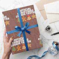 Official Christmas Cookie Tester Wrapping Paper Roll Taster Baking Crew Sibling Matching - Wonder Print Shop