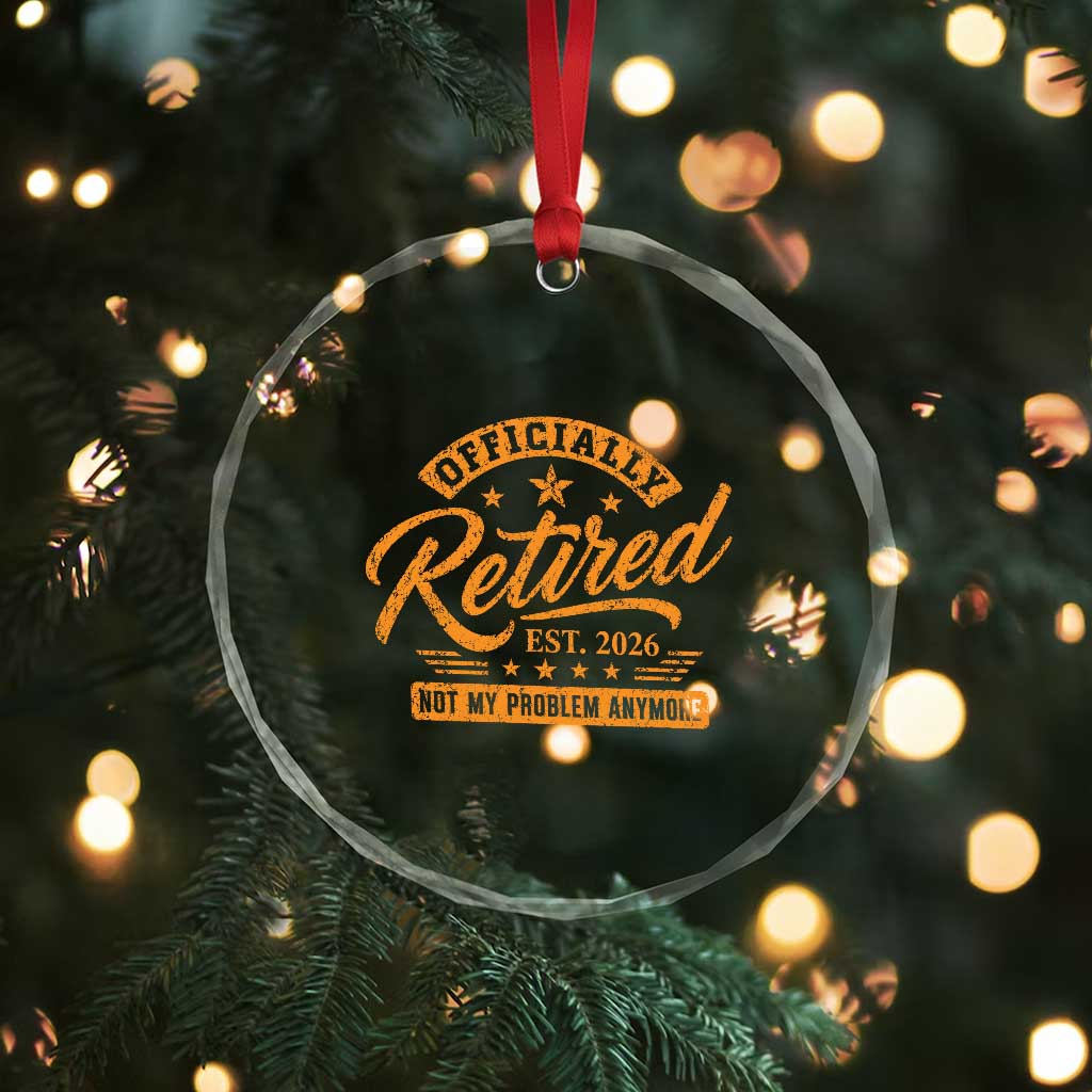 Official Retired 2026 Crystal Glass Ornament Not My Problem Anymore Retro Vintage Retiring