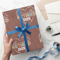 Officially Retired 2025 Wrapping Paper Roll Women Retirement Vintage - Wonder Print Shop