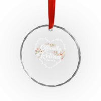 Officially Retired Crystal Glass Ornament Floral Teacher Retirement Coworker Gift Let The Journey Begin