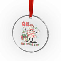 Oh Christmas Tree Retro Groovy Crystal Glass Ornament TS02