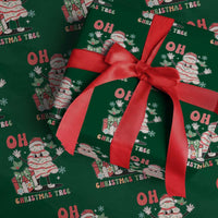 Oh Christmas Tree Retro Groovy Wrapping Paper Roll