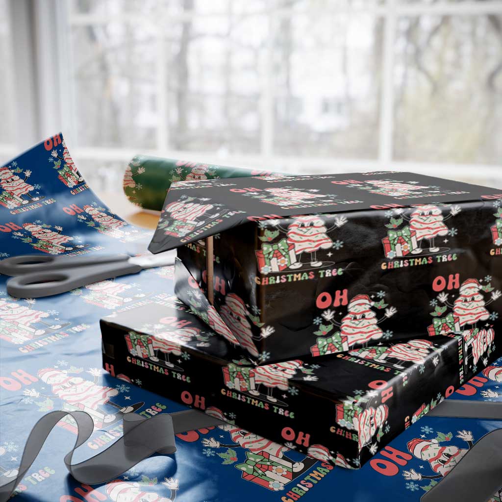 Oh Christmas Tree Retro Groovy Wrapping Paper Roll