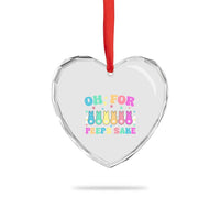 Oh For Peeps Sake Easter Bunny Heart Crystal Glass Ornament - Wonder Print Shop