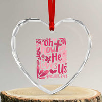 Oh how He Loves Us Heart Crystal Glass Ornament Boho Christian Valentine - Wonder Print Shop
