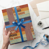 Oh Shit I Picked The Wrong White Elephant Gift Wrapping Paper Roll Funny Christmas Gift Exchange Game - Wonder Print Shop
