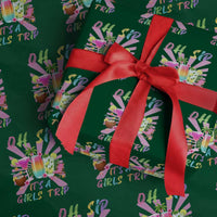 Oh Sip It Is A Girls Trip Wrapping Paper Roll Funny Besties Vacation