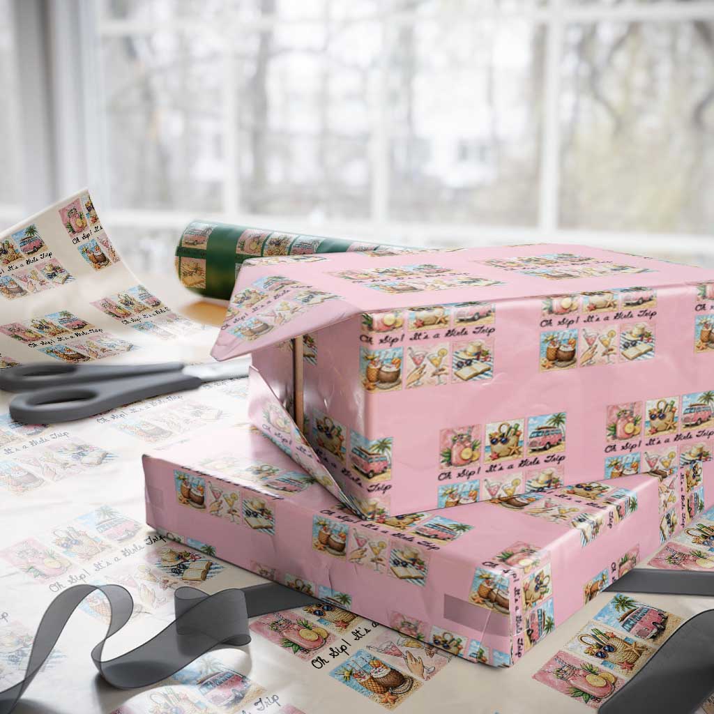 Oh Sip It Is A Girls Trip Wrapping Paper Roll Beach Trip Best Friends Gift