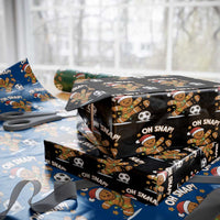 Oh Snap Gingerbreadman Christmas Soccer Wrapping Paper Roll - Wonder Print Shop