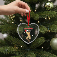 Oh Snap Gingerbreadman Golfer Heart Crystal Glass Ornament Funny Golf Christmas Golfing Pajamas - Wonder Print Shop