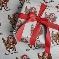 Oink The Halls Wrapping Paper Roll Pig Christmas Farm Life Gift - Wonder Print Shop