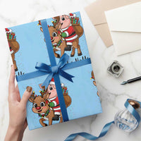 Oink The Halls Wrapping Paper Roll Pig Christmas Farm Life Gift - Wonder Print Shop