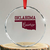 Oklahoma Boomer Crystal Glass Ornament - Wonder Print Shop