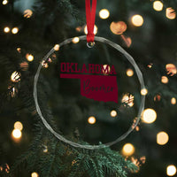 Oklahoma Boomer Crystal Glass Ornament - Wonder Print Shop