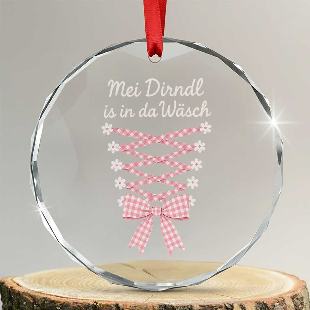 Oktoberfest Dirndl Costume Crystal Glass Ornament Funny German Bavarian Octoberfest Festival TS10