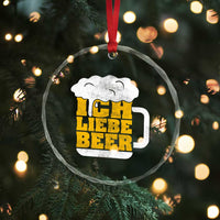 Oktoberfest Drinking Crystal Glass Ornament Ich Liebe Bier Octoberfest German TS10