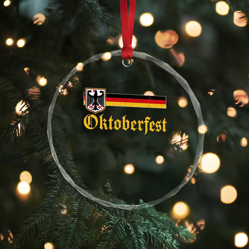 Oktoberfest German Bundesadler Coat of Arms Crystal Glass Ornament Bavarian Drinking Festival