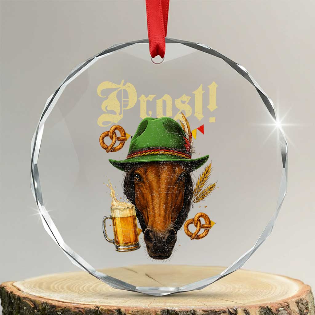 Oktoberfest Horse Crystal Glass Ornament German Octoberfest Beer Prost Drinking TS10