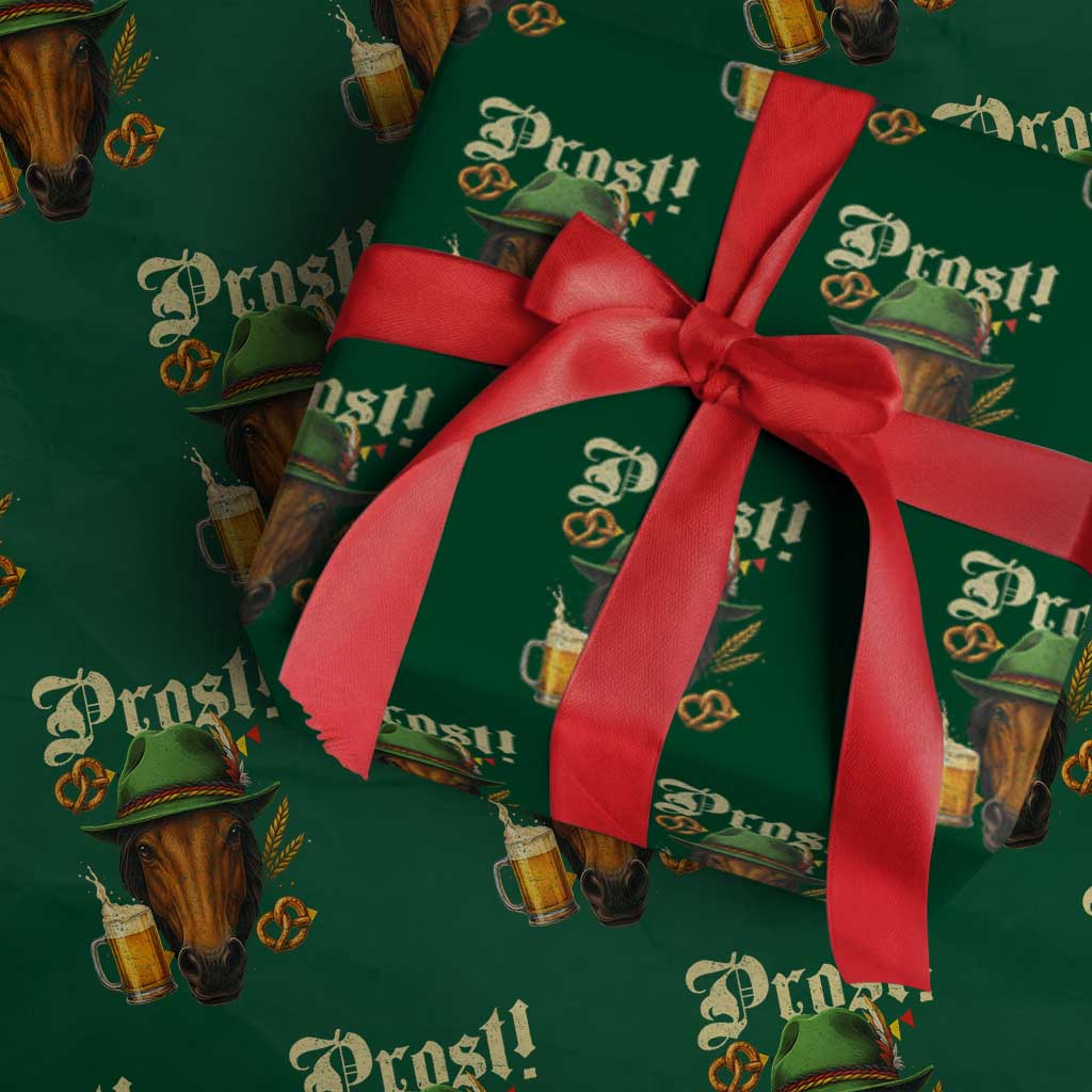 Oktoberfest Horse Wrapping Paper Roll German Octoberfest Beer Prost Drinking - Wonder Print Shop