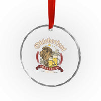 Oktoberfest Munchen Crystal Glass Ornament Munich Since 1810 Bavarian Lion and Beer TS02