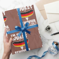 Oktoberfest On My Wurst Behavior Wrapping Paper Roll Dont Give Schnitzel Funny German - Wonder Print Shop