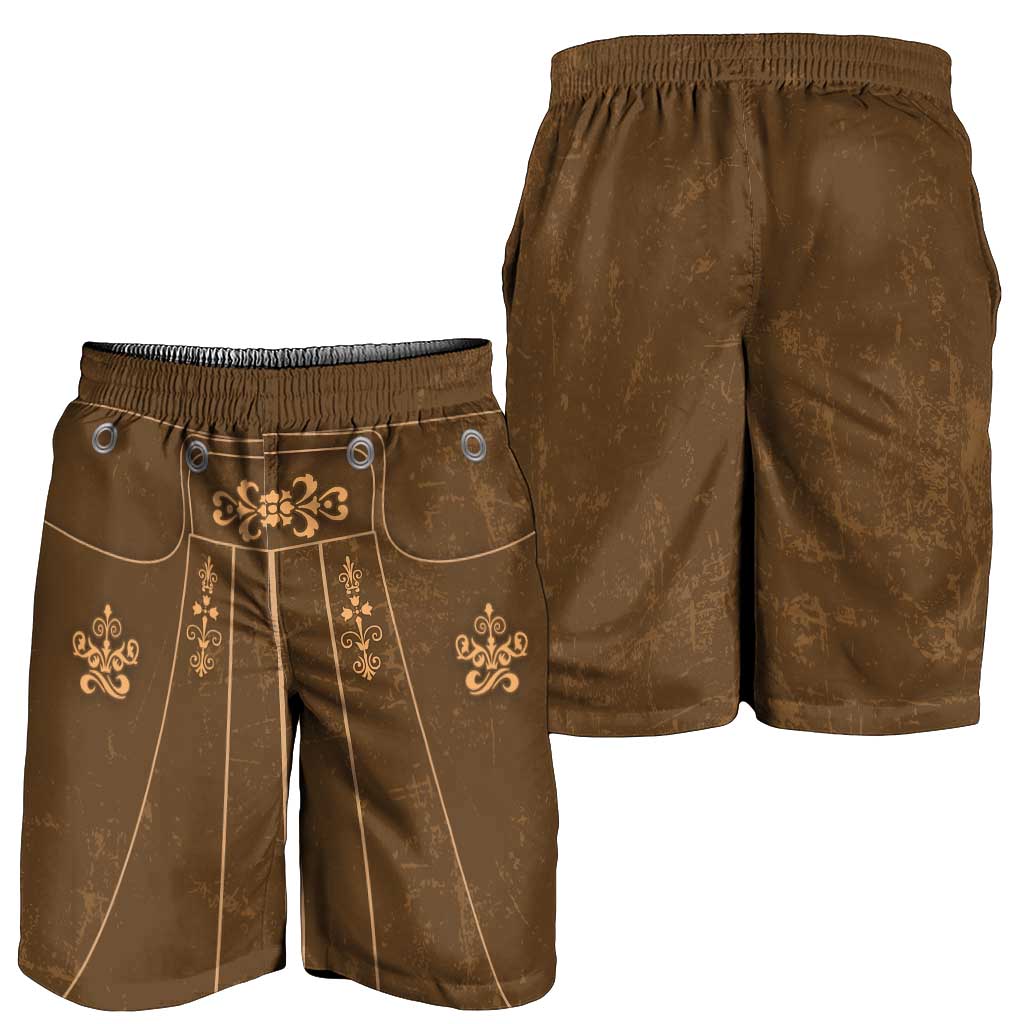 Oktoberfest Shorts for Men Lederhosen Retro Style - Wonder Print Shop