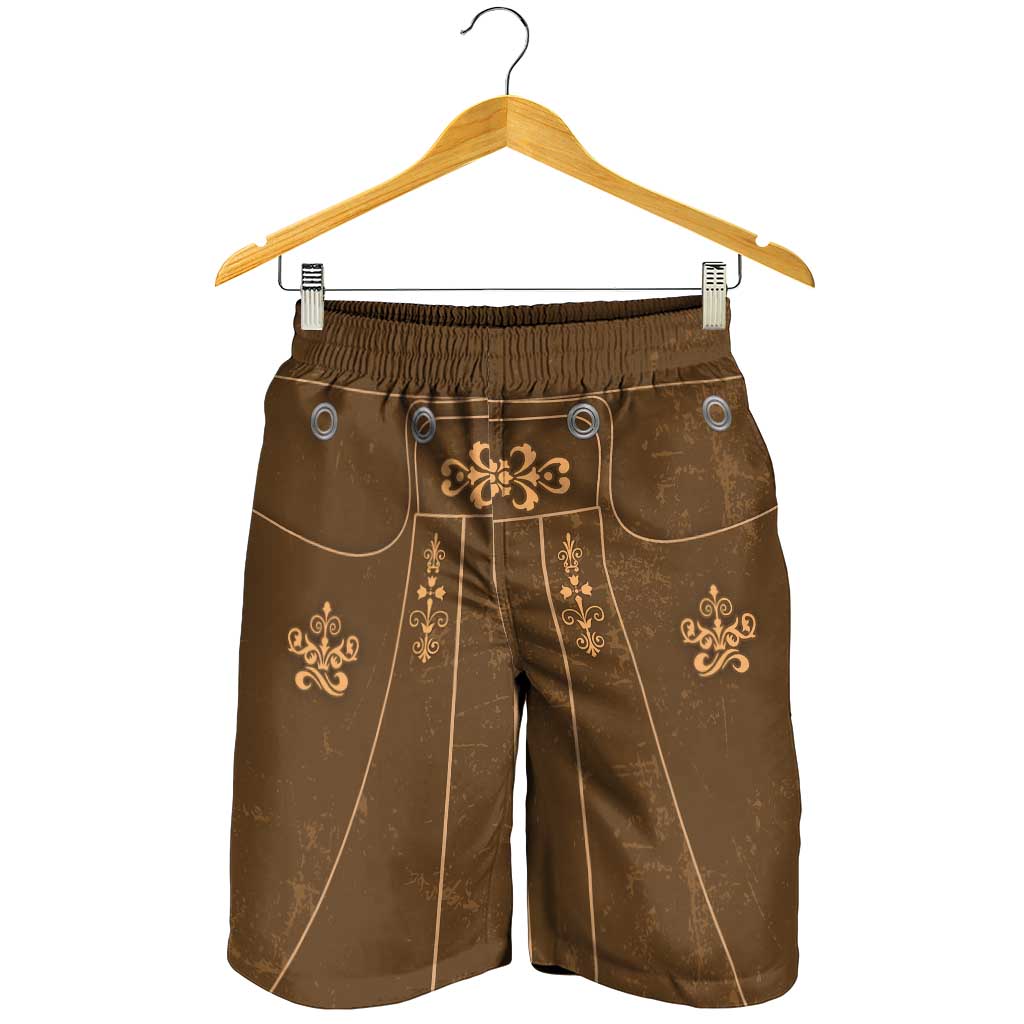 Oktoberfest Shorts for Men Lederhosen Retro Style - Wonder Print Shop