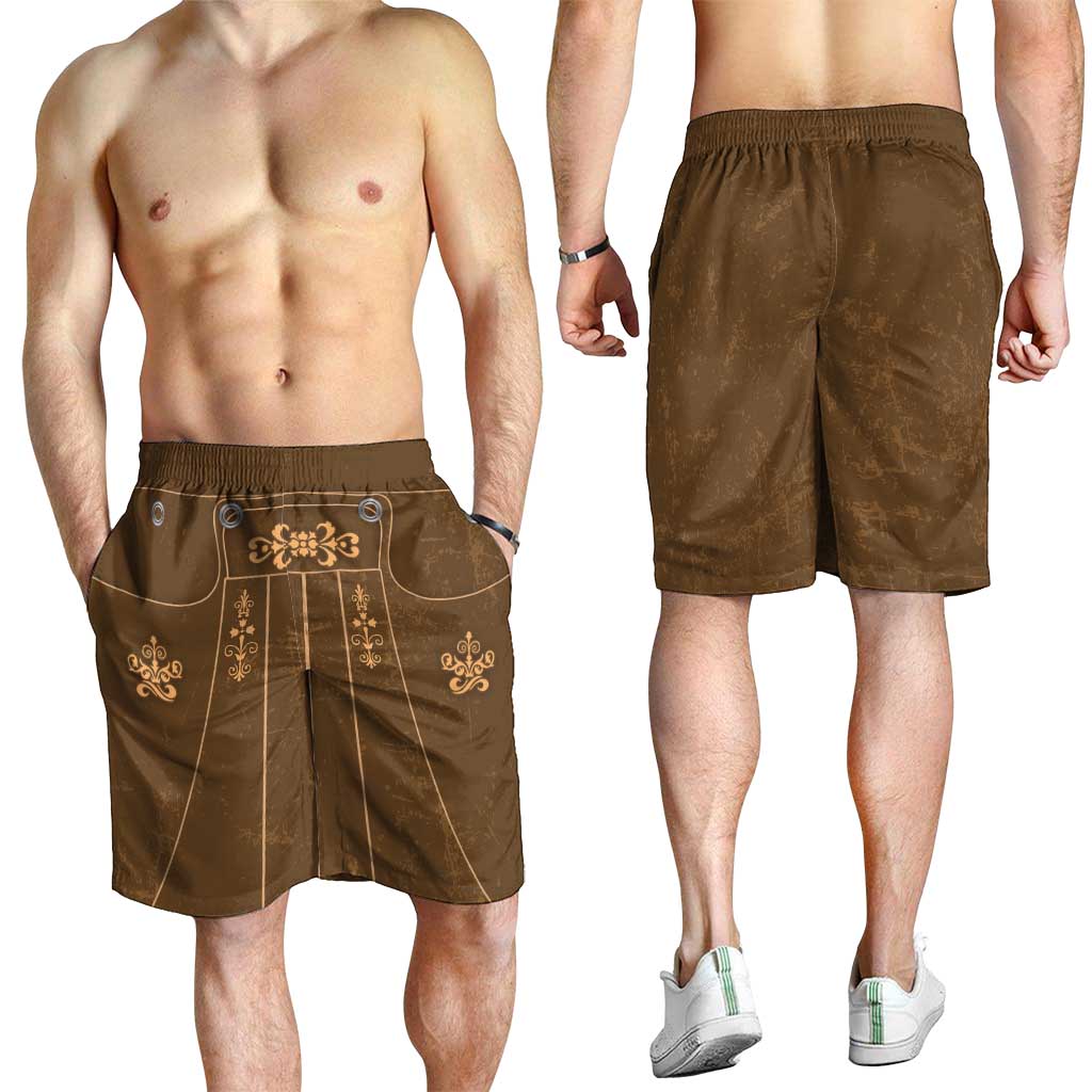 Oktoberfest Shorts for Men Lederhosen Retro Style - Wonder Print Shop