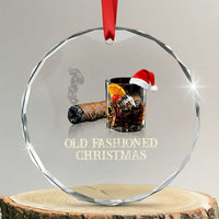 Old Fashioned Cocktail Christmas Crystal Glass Ornament Funny Bourbon Cocktail Drink - Wonder Print Shop
