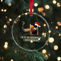 Old Fashioned Cocktail Christmas Crystal Glass Ornament Funny Bourbon Cocktail Drink - Wonder Print Shop