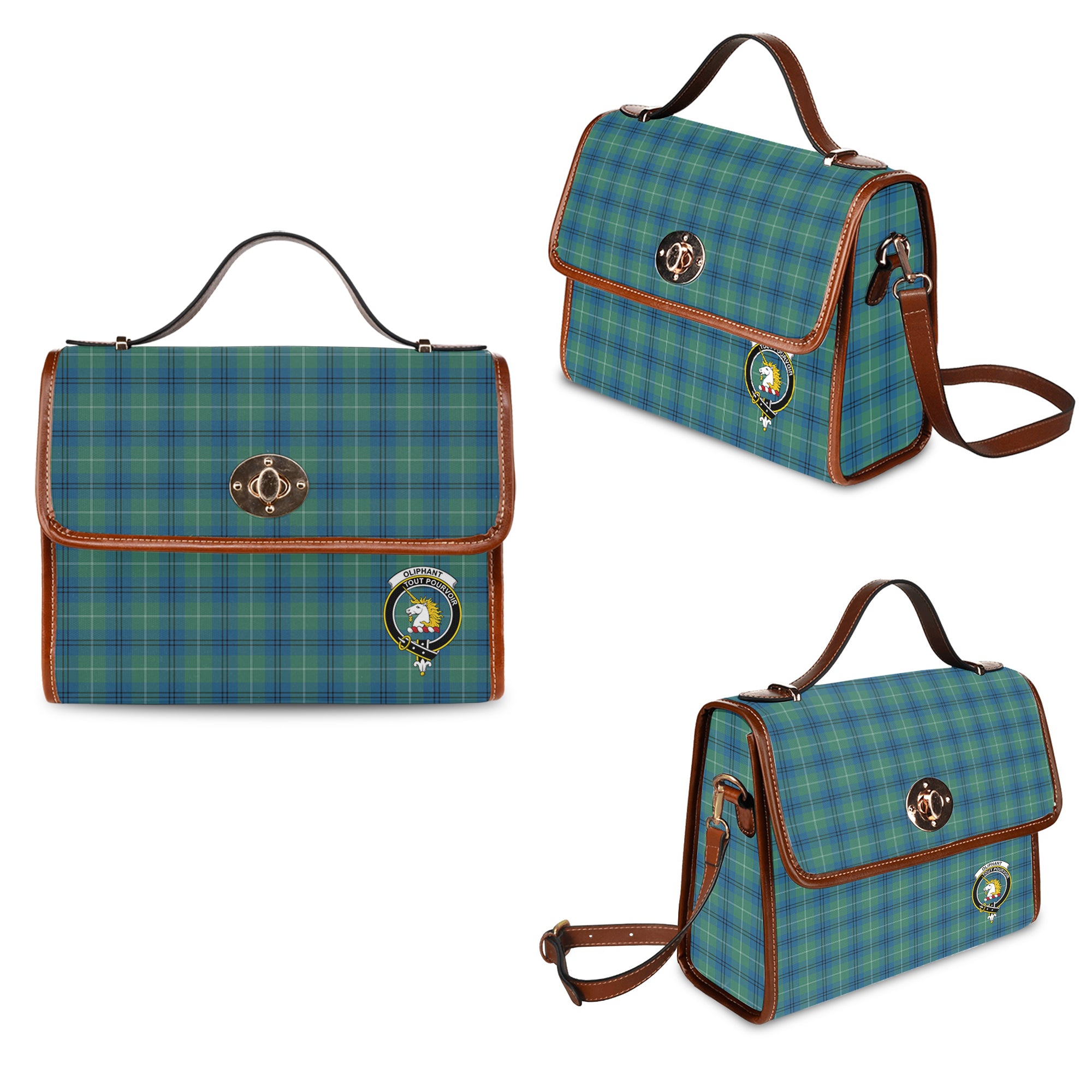 oliphant-ancient-family-crest-tartan-canvas-bag-with-leather-shoulder-strap