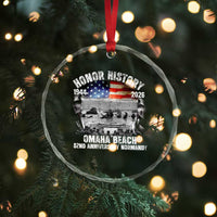 Omaha Beach D Day Crystal Glass Ornament 82nd Anniversary Honor History Normandy WWII