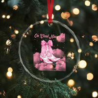 On Cloud Nine Crystal Glass Ornament 9th Birthday Bday Girl Pink Coquette Cowgirl Boots
